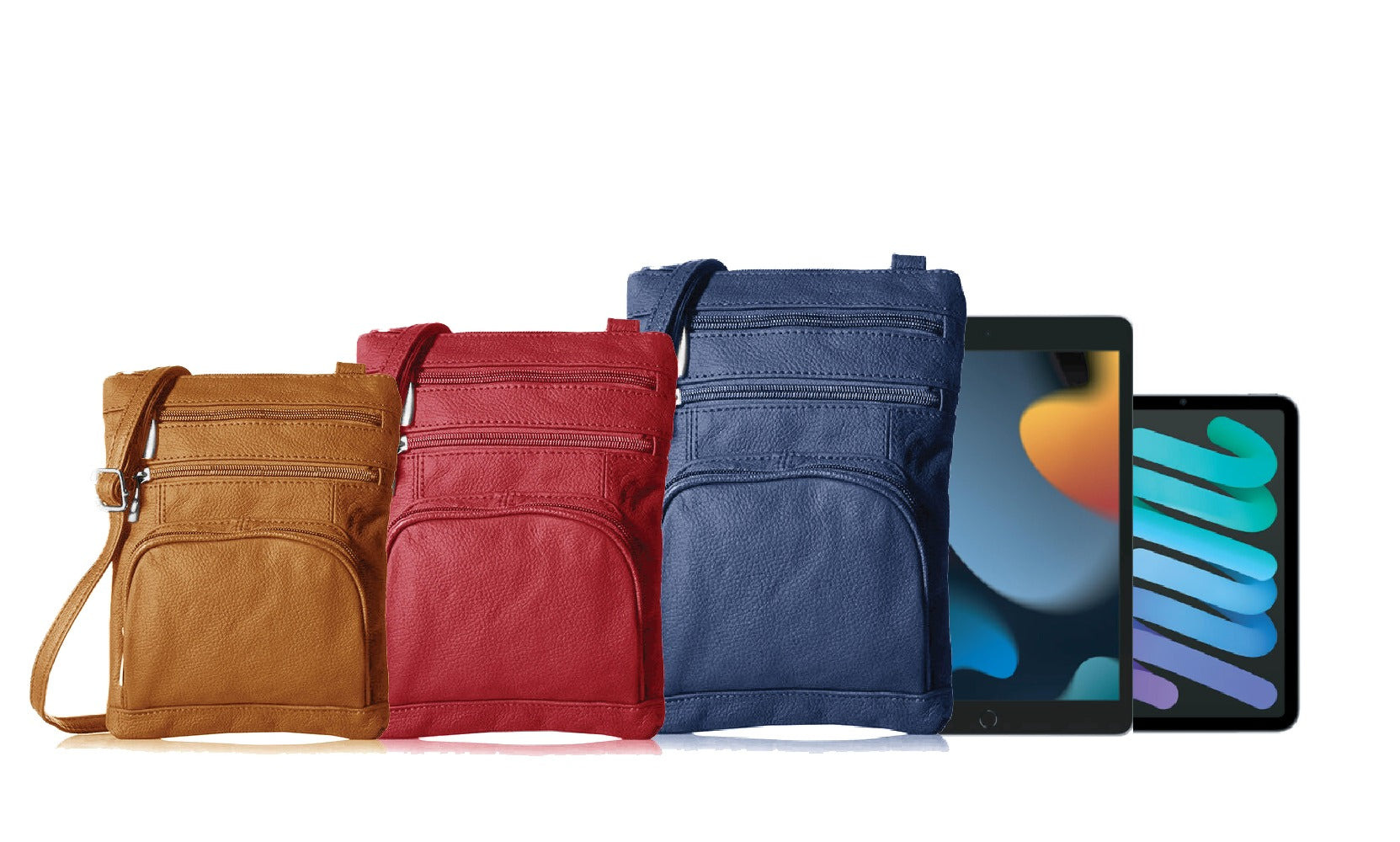 Women's Wallet – Genuine Leather, Multi Pocket, Adjustable Strap – detail view 95