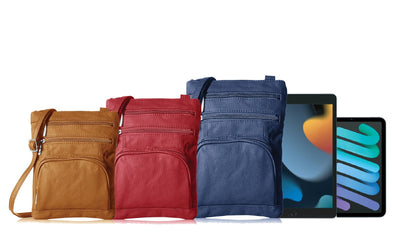 Women's Wallet – Genuine Leather, Multi Pocket, Adjustable Strap – detail view 96