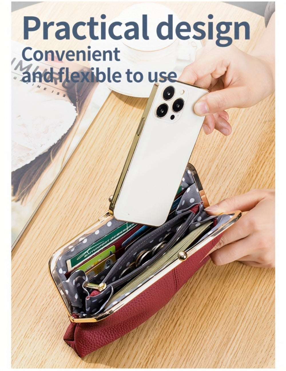 Women's Wallet – Genuine Leather, for Everyday Use – detail view 32