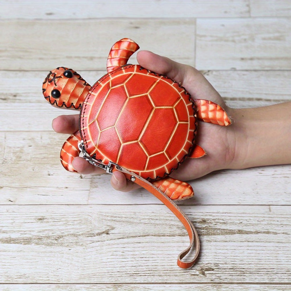 Women's Wallet – Handcrafted Retro Turtle Coin In – detail view 13