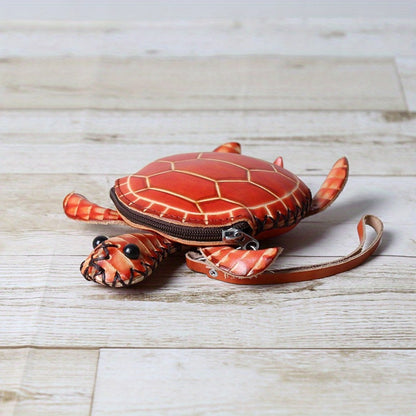 Women's Wallet – Handcrafted Retro Turtle Coin In – detail view 17