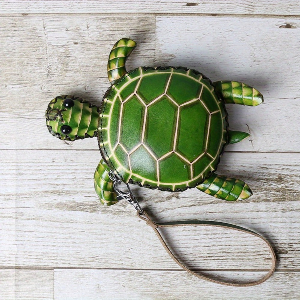 Women's Wallet – Handcrafted Retro Turtle Coin In – detail view 25