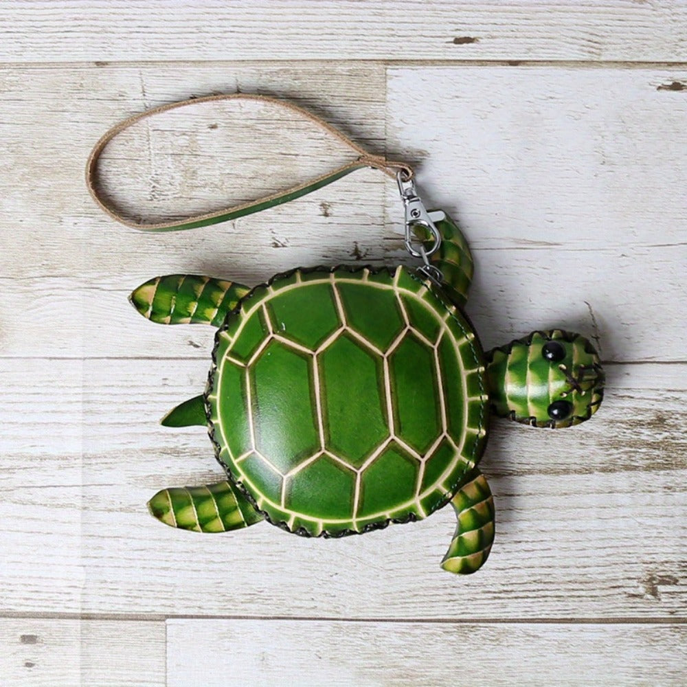 Women's Wallet – Handcrafted Retro Turtle Coin In – detail view 26