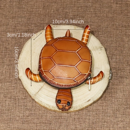 Women's Wallet – Handcrafted Retro Turtle Coin In – detail view 4