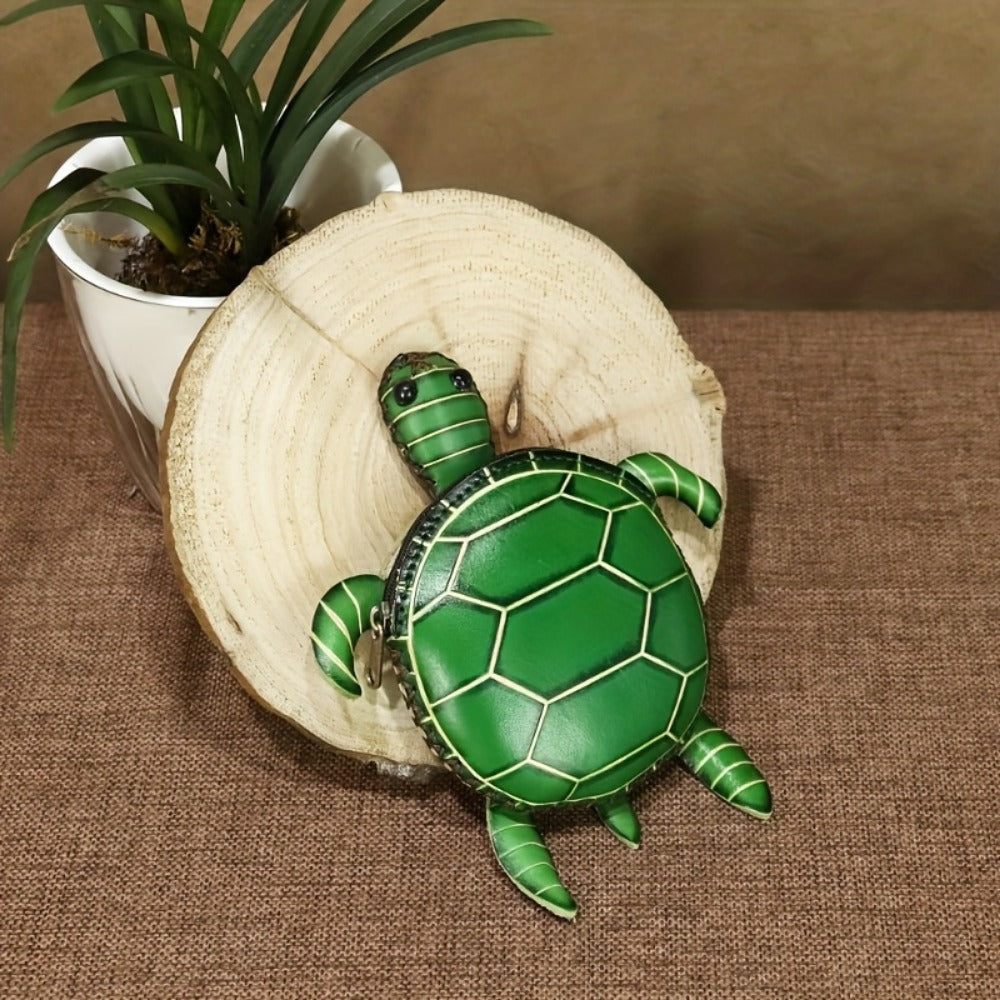 Women's Wallet – Handcrafted Retro Turtle Coin In – detail view 5