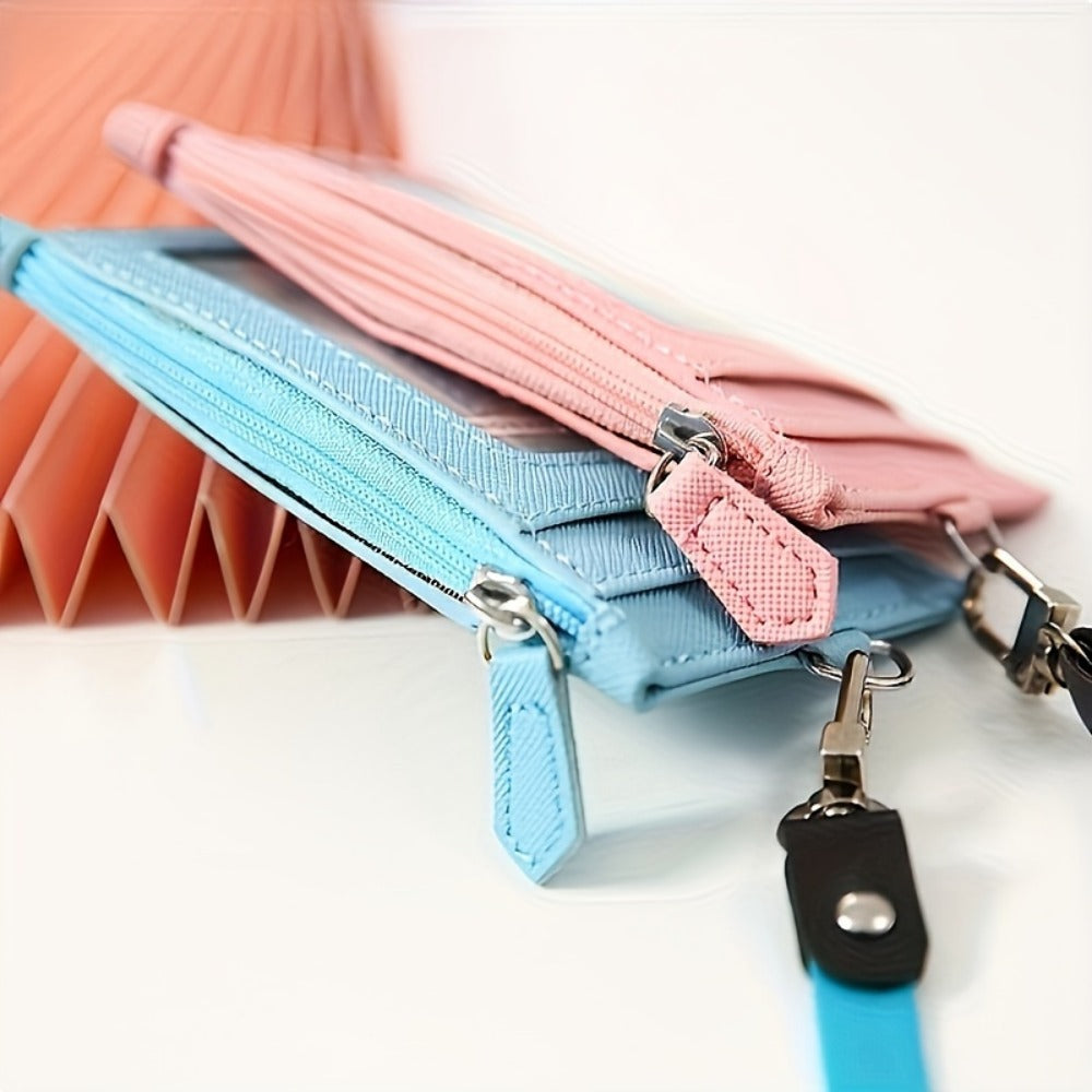 Women's Wallet – Lanyard Card Holder Faux Leather – detail view 2