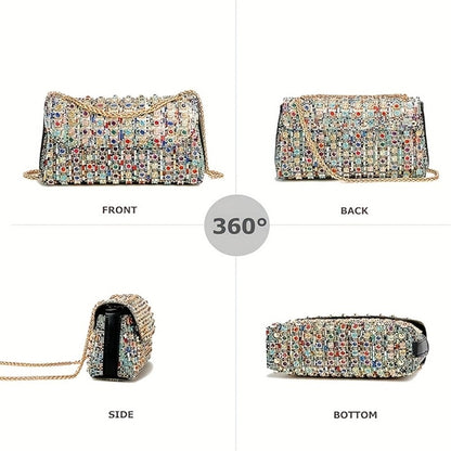 Women's Wallet – Large Capacity, Full Diamond Rhinestone Clutch Large – detail view 15