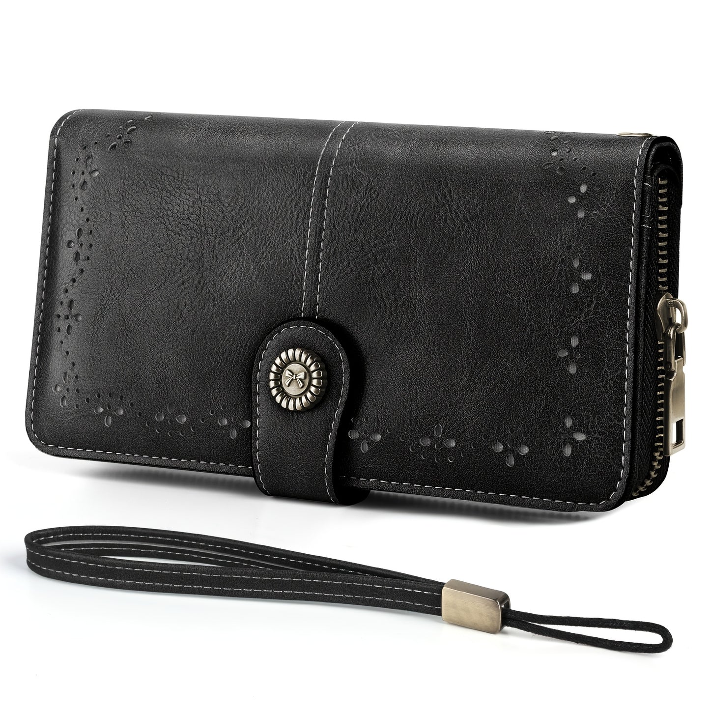 Women's Wallet – Large Capacity, Rfid Wristlet Bowknot Badge Large – front view - product view 37
