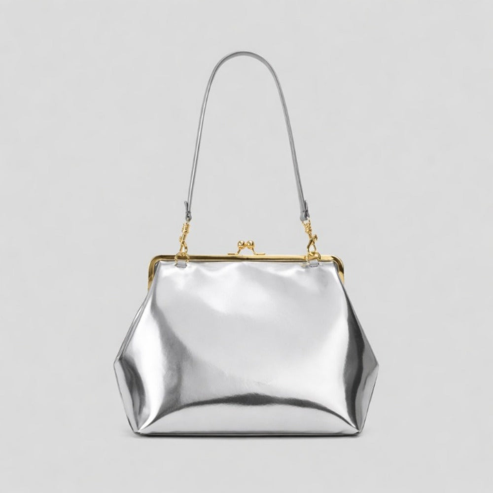 Women's Wallet – Large Metal Frame Clasp Clutch – detail view 14