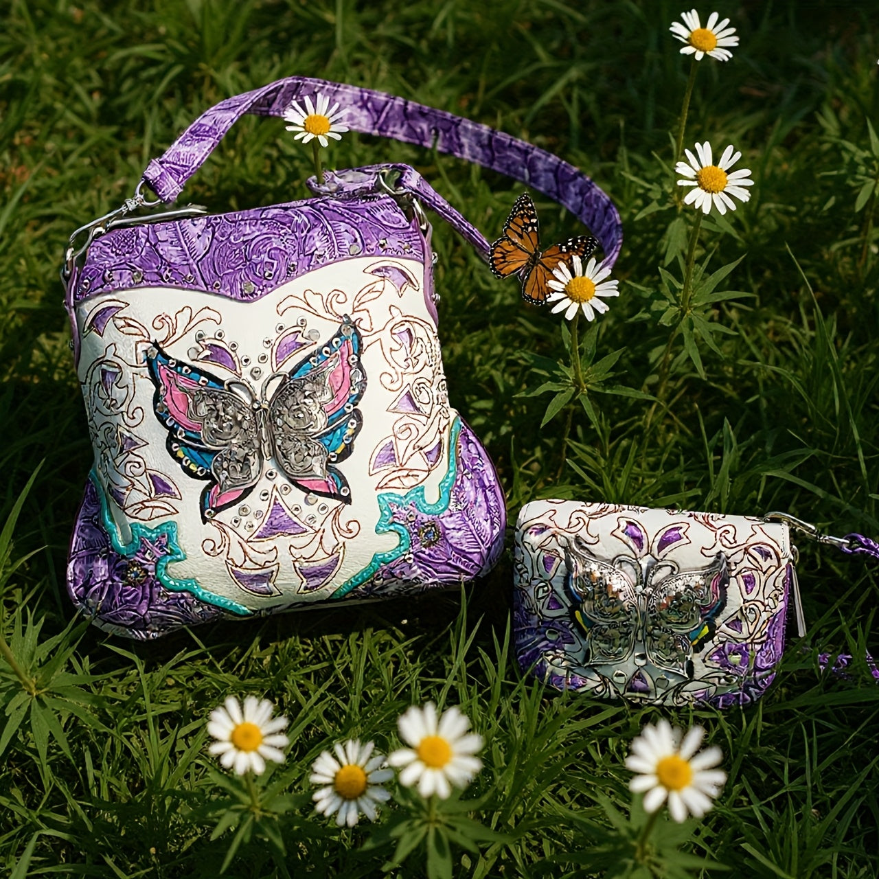 Women's Wallet – Mini, Adjustable Strap – alternate view