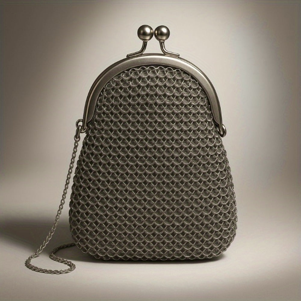 Women's Wallet – Mini, Metal Mesh Coin Chain Strap – detail view 3