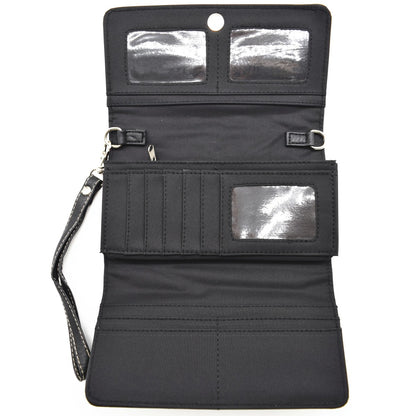 Women's Wallet – Multi-Pocket, Western Cowgirl Rhinestone Studded Set – detail view 14