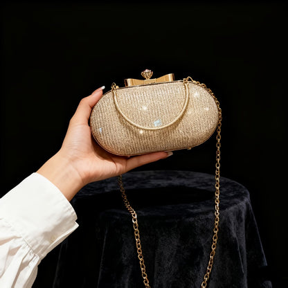 Women's Wallet – Oval Glitter Evening Clutch Sparkly – detail view 5