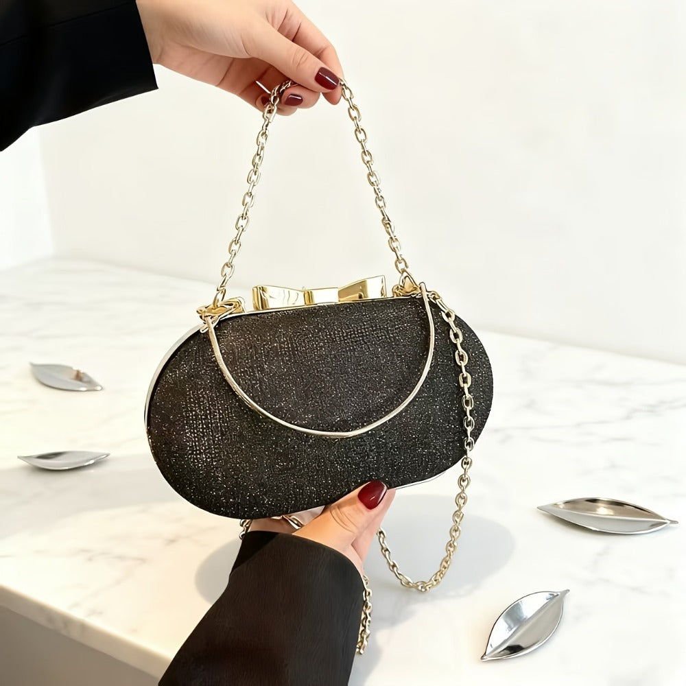 Women's Wallet – Oval Glitter Evening Clutch Sparkly – detail view 9