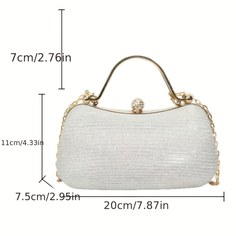 Women's Wallet – Polyester, Shining Beaded Dinner Clutch Elegant – detail view 5