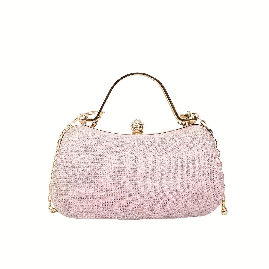 Women's Wallet – Polyester, Shining Beaded Dinner Clutch Elegant – front view - product view 11
