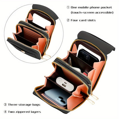 Women's Wallet – PU Leather, Adjustable Strap, Mini – detail view 19