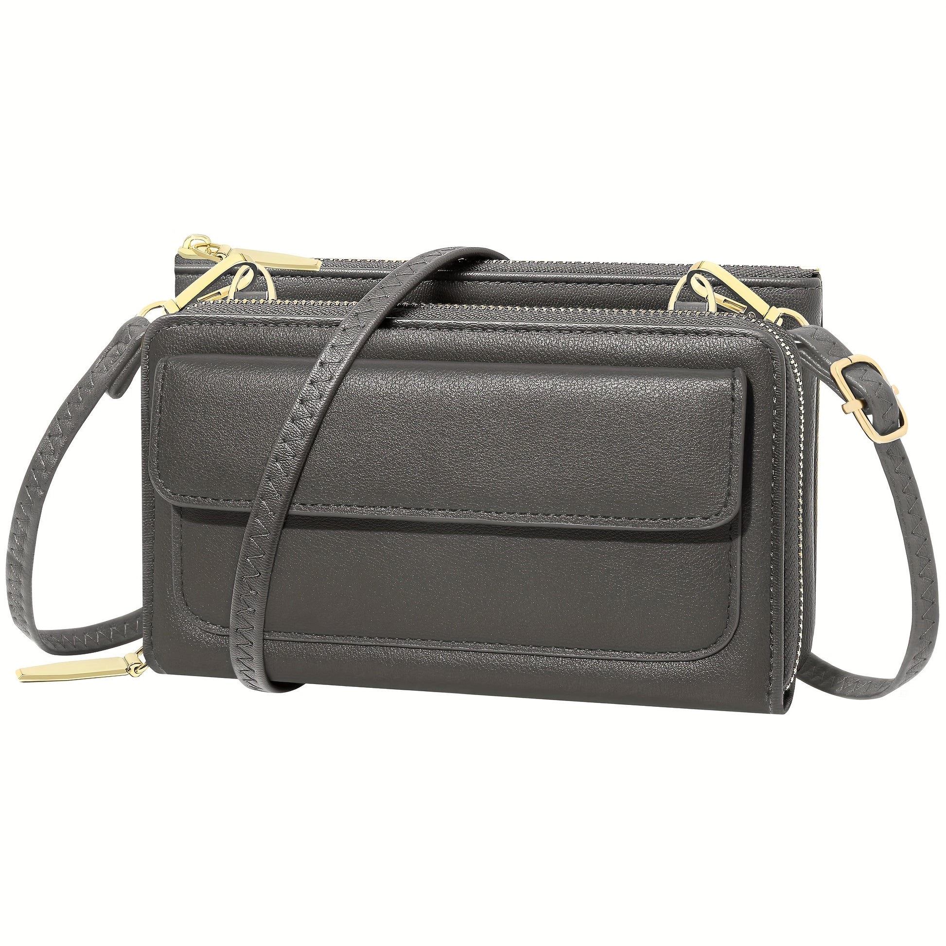 Women's Wallet – 13 Colors, PU Leather, Mini, Adjustable Strap – front view - product view 26