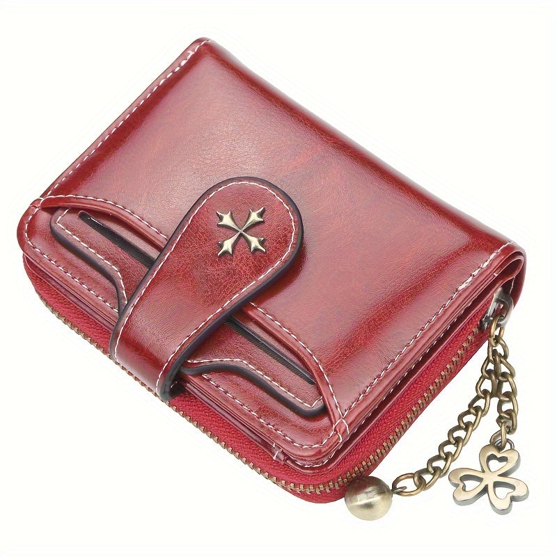 Women's Wallet – PU Leather, Mini, Compact – front view - product view 12