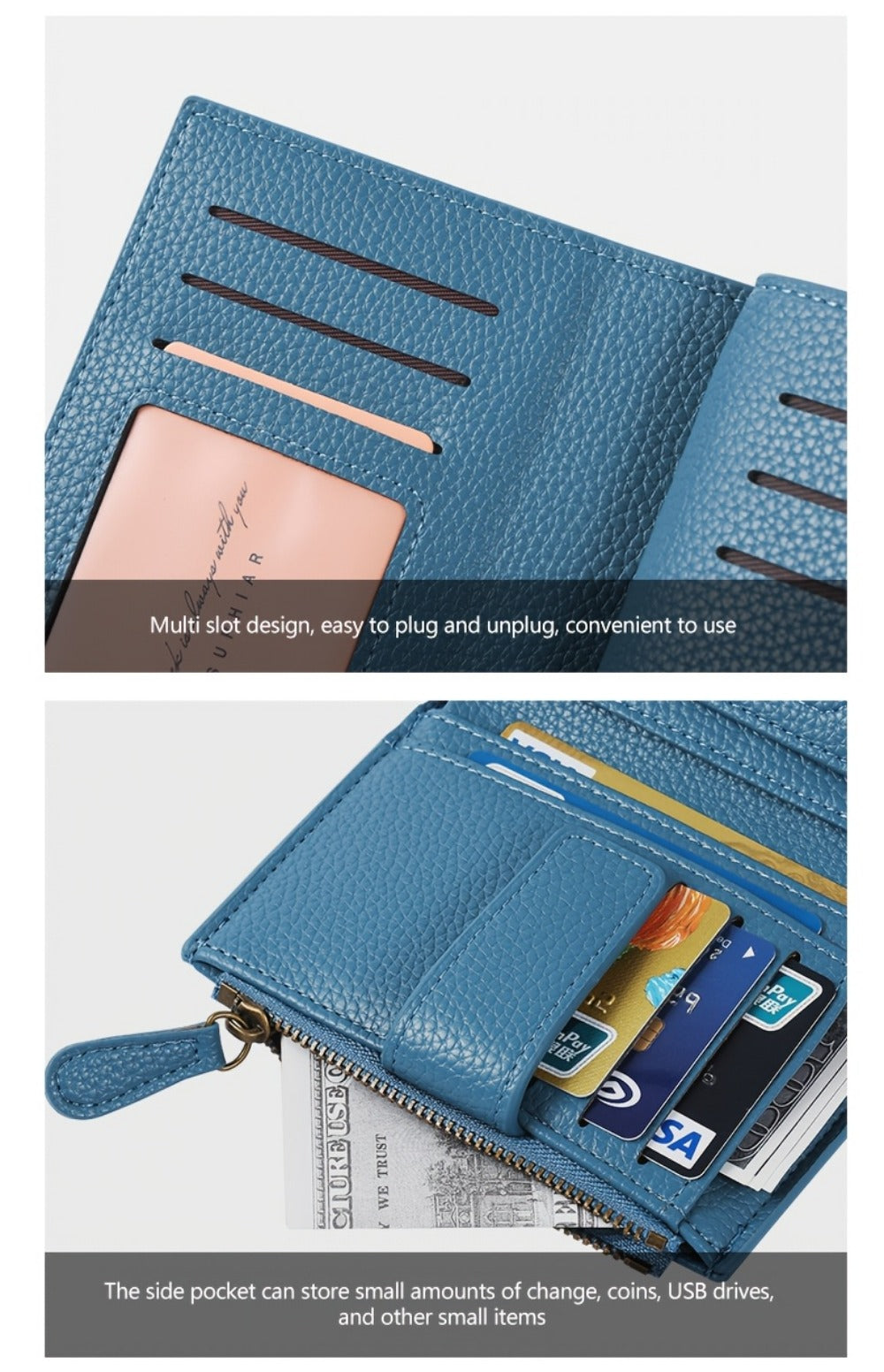 Women's Wallet – RFID Blocking, Compact, for Everyday Use – detail view 13