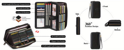 Women's Wallet – RFID Blocking, Large Capacity, Compact, for Travel – detail view 12