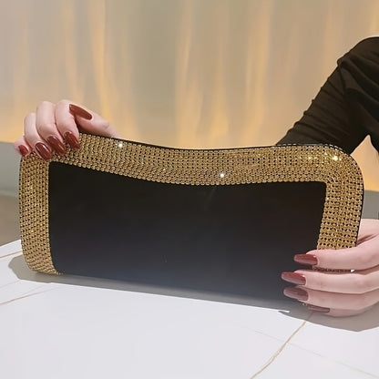 Women's Wallet – Rhinestone Clutch Kiss Lock Closure – detail view 2