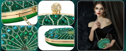 Women's Wallet – Rhinestone Clutch Round Clasp Evening – detail view 12