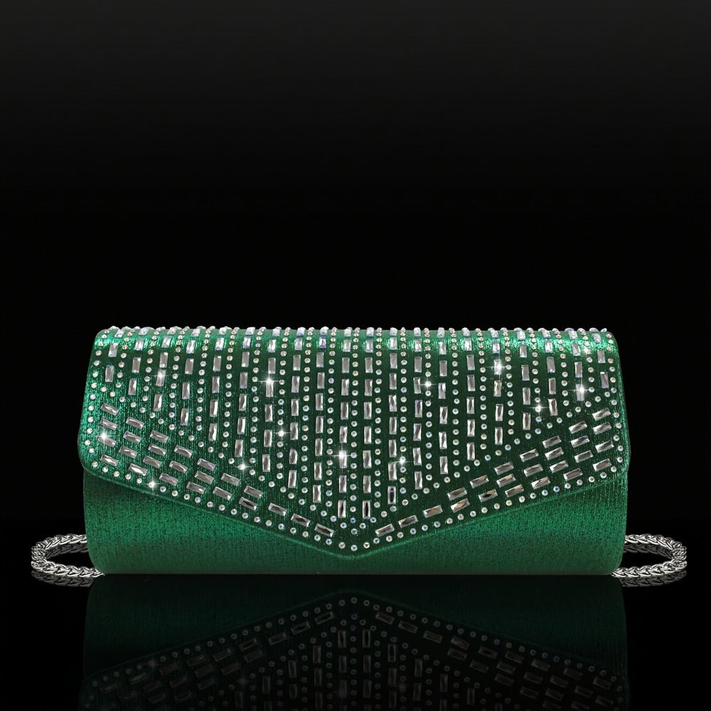 Women's Wallet – Rhinestone Evening Clutch Set Bracelet – detail view 4