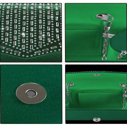 Women's Wallet – Rhinestone Evening Clutch Set Bracelet – detail view 7