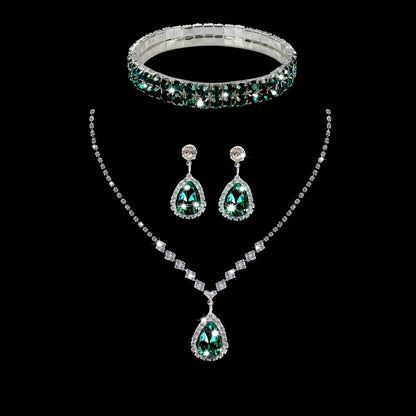 Women's Wallet – Rhinestone Evening Clutch Set Bracelet – detail view 10