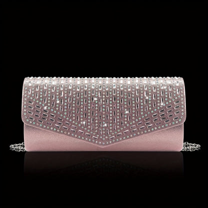 Women's Wallet – Rhinestone Evening Clutch Set Bracelet – detail view 11