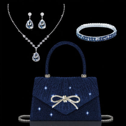 Women's Wallet – Sequin Clutch Rhinestone Jewelry Set – detail view 25