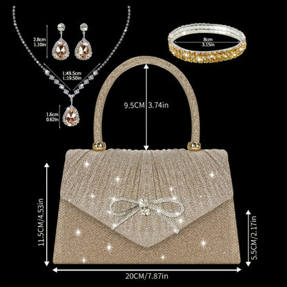 Women's Wallet – Sequin Clutch Rhinestone Jewelry Set – detail view 23