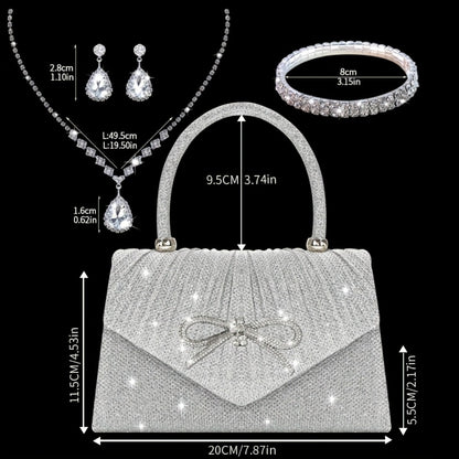 Women's Wallet – Sequin Clutch Rhinestone Jewelry Set – detail view 3
