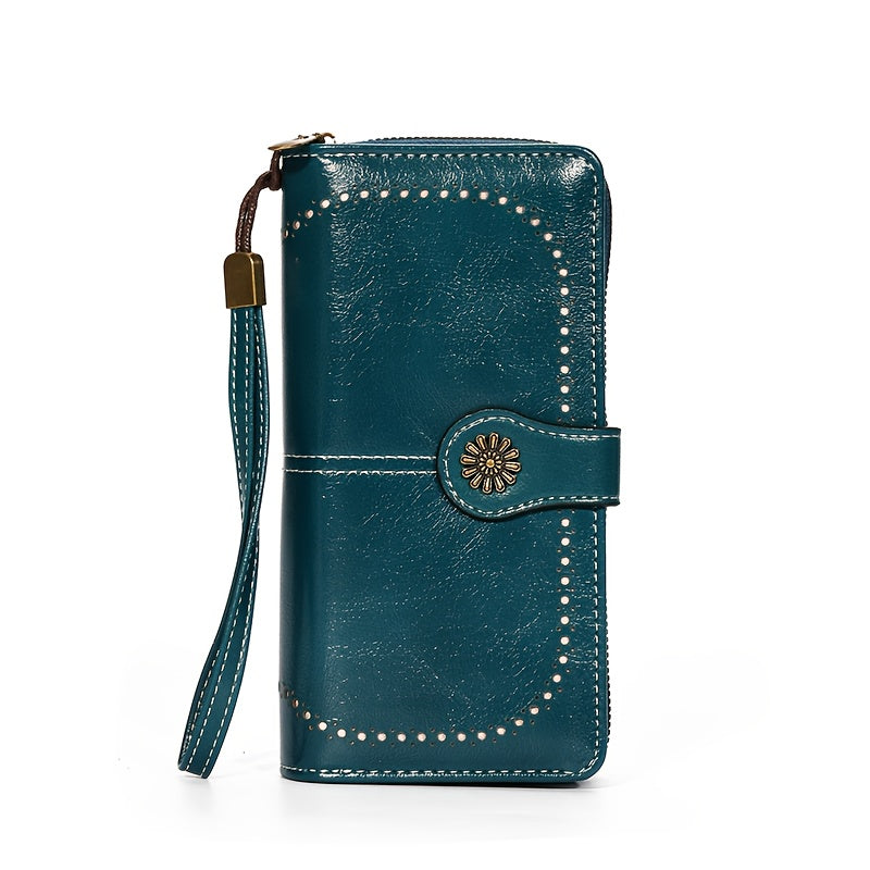 Women's Wallet – Sunflower Pattern Wristlet Card Slots – alternate view