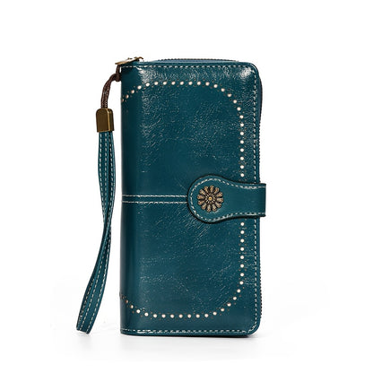 Women's Wallet – Sunflower Pattern Wristlet Card Slots – alternate view