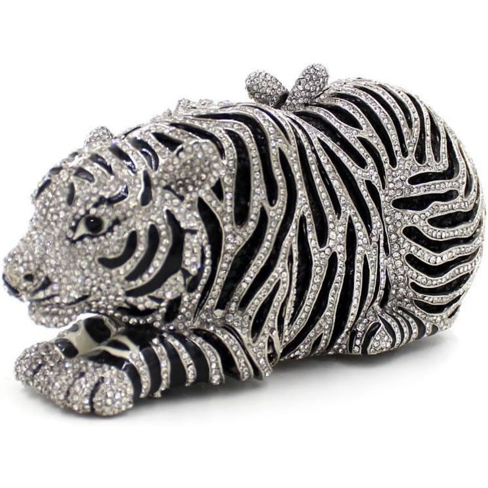 Women's Wallet – Tiger Shaped Evening Clutch Sparkling – alternate view