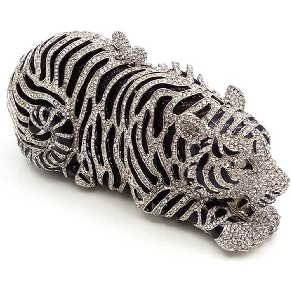 Women's Wallet – Tiger Shaped Evening Clutch Sparkling – detail view 2
