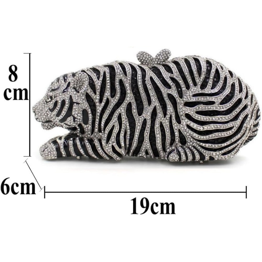 Women's Wallet – Tiger Shaped Evening Clutch Sparkling – detail view 3