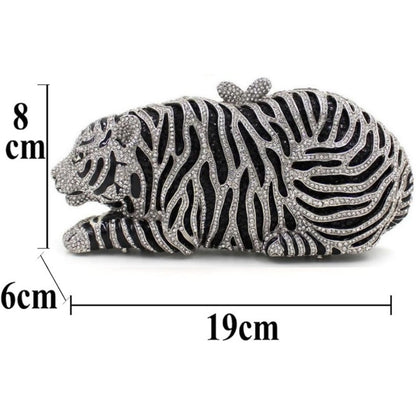 Women's Wallet – Tiger Shaped Evening Clutch Sparkling – detail view 3