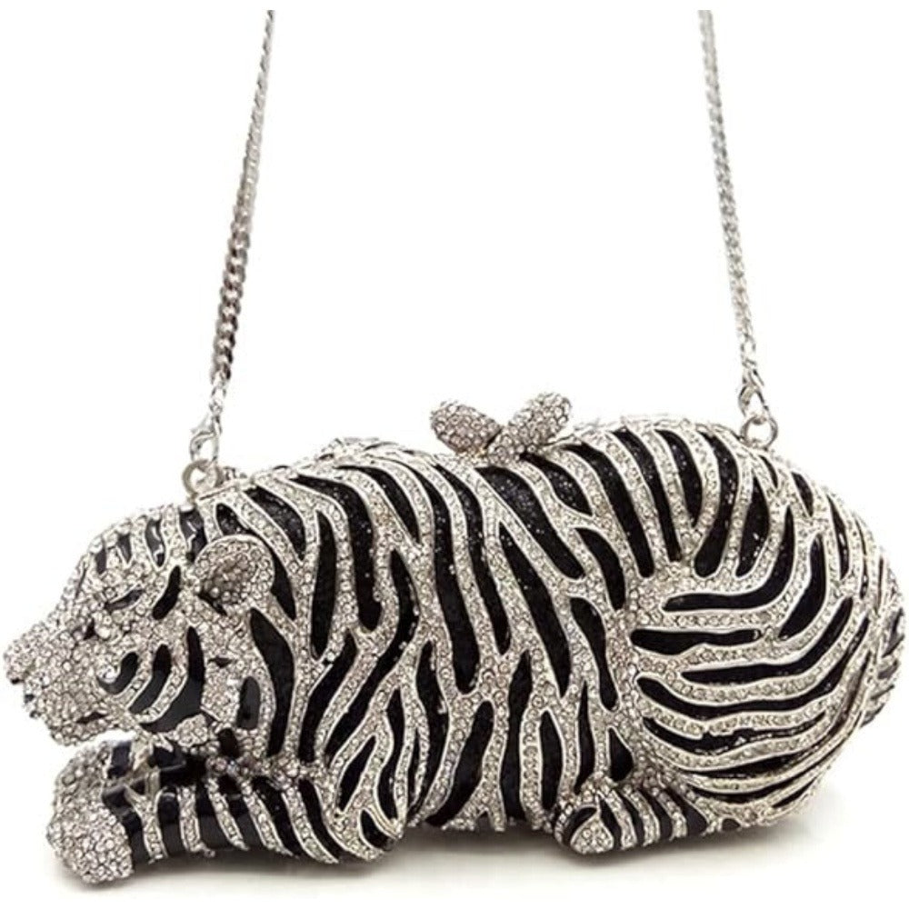 Women's Wallet – Tiger Shaped Evening Clutch Sparkling – detail view 5