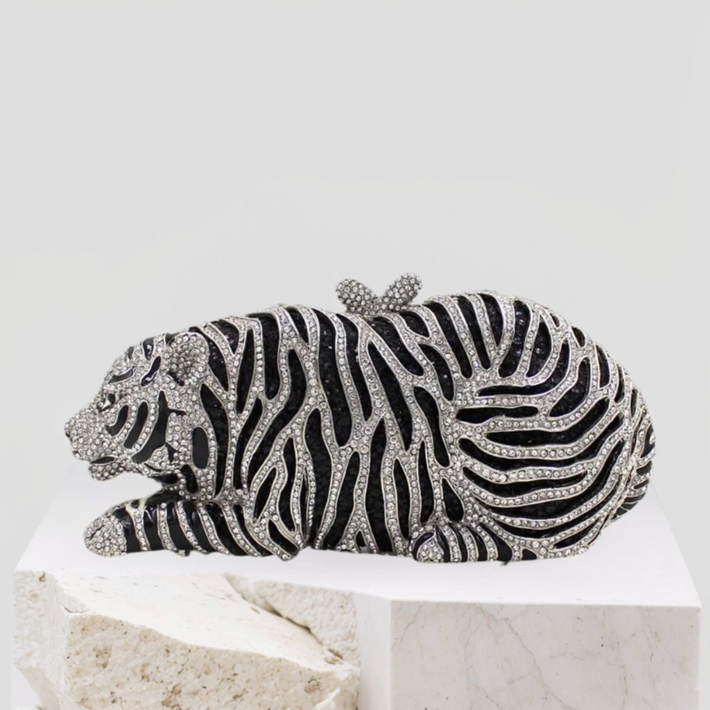 Women's Wallet – Tiger Shaped Evening Clutch Sparkling – detail view 11