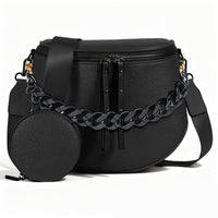 Black + Glossy Black Chain