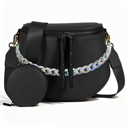 Women's Wallet – for Travel & Everyday Use, Chain Strap Set Adjustable Detachable – front view - product view 26