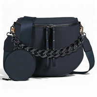 Blue + Glossy Black Chain