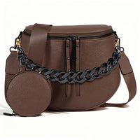 Brown + Glossy Black Chain