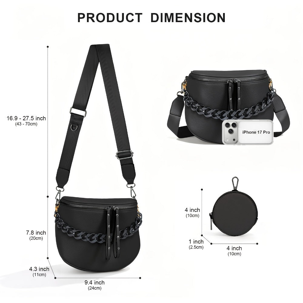 Women's Wallet – for Travel & Everyday Use, Chain Strap Set Adjustable Detachable – detail view 13
