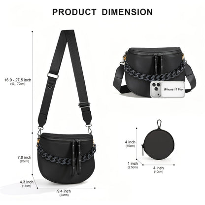 Women's Wallet – for Travel & Everyday Use, Chain Strap Set Adjustable Detachable – detail view 13