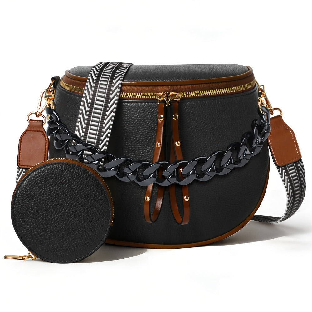 Women's Wallet – for Travel & Everyday Use, Chain Strap Set Adjustable Detachable – front view