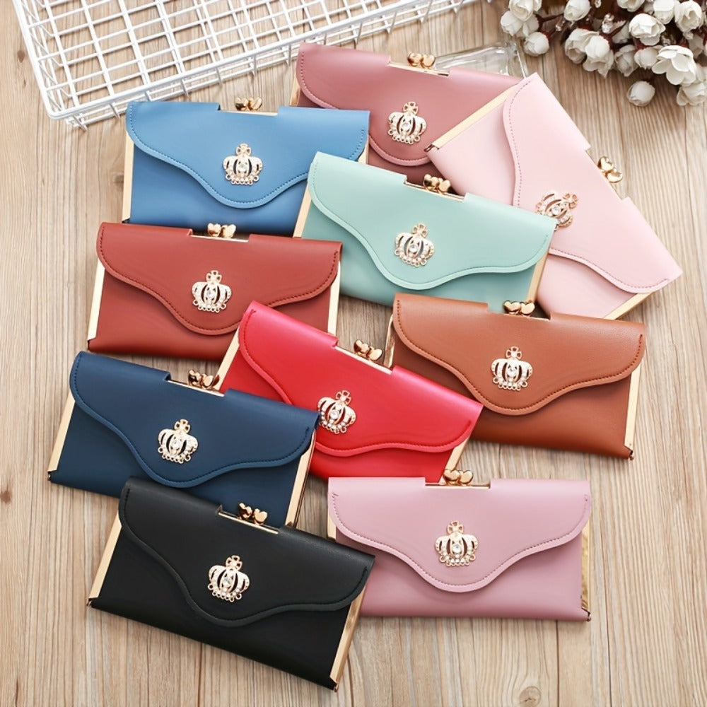 Women's Wallet – Trifold Clutch Rhinestone Crown Luxury – detail view 8